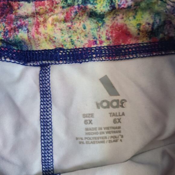 Adidas Colorful Kids Girls Leggings SZ 6X - Picture 5 of 8